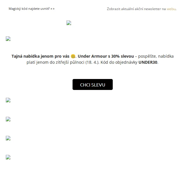 UrbanStore: Under Armour s 30% slevou – červen 2026 | Nuslet.cz