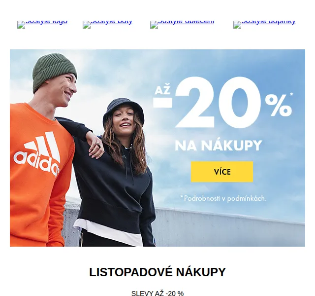 50style: Bestsellery Nike, Puma, Adidas se slevou až 20 % – červen 2026 | Nuslet.cz