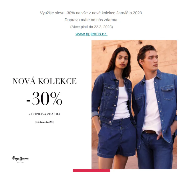Pepe Jeans: Nová kolekce Jaro/Léto –30 % – červen 2026 | Nuslet.cz