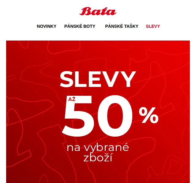 Baťa: Až 50% slevy na boty a doplňky – červen 2026 | Nuslet.cz