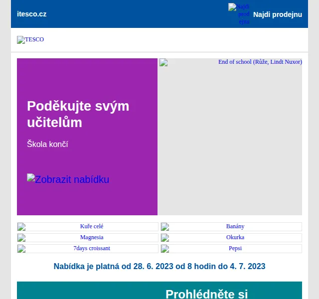 Tesco: Poděkujte svým učitelům – červenec 2026 | Nuslet.cz