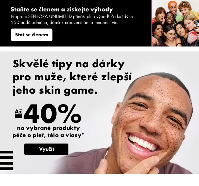 Sephora: Péče pro muže se slevou až -40 % – duben 2026 | Nuslet.cz