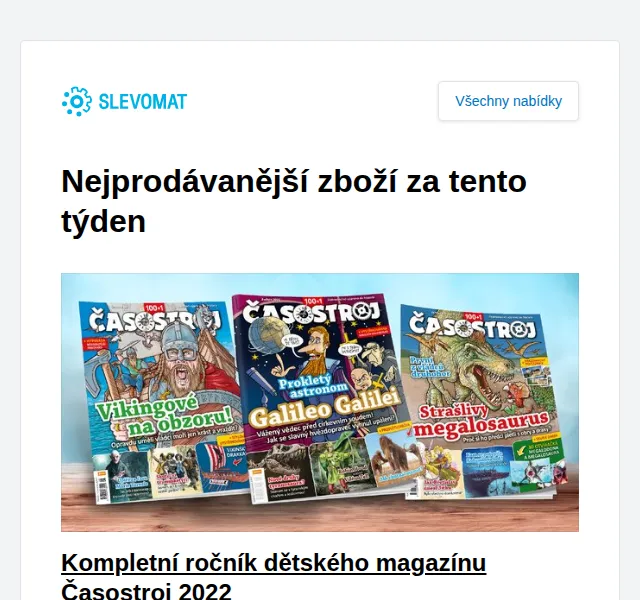 Slevomat: Kompletní ročník dětského magazínu Časostroj 2022 – červen 2026 | Nuslet.cz