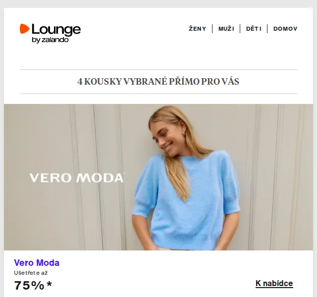 Lounge by Zalando: Vero Moda, Champion – sleva až 75 % | Duben 2026