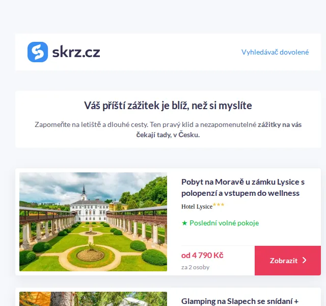 Vánoce na Skrz: Pobyty v Česku od 1 490 Kč – červen 2026 | Nuslet.cz