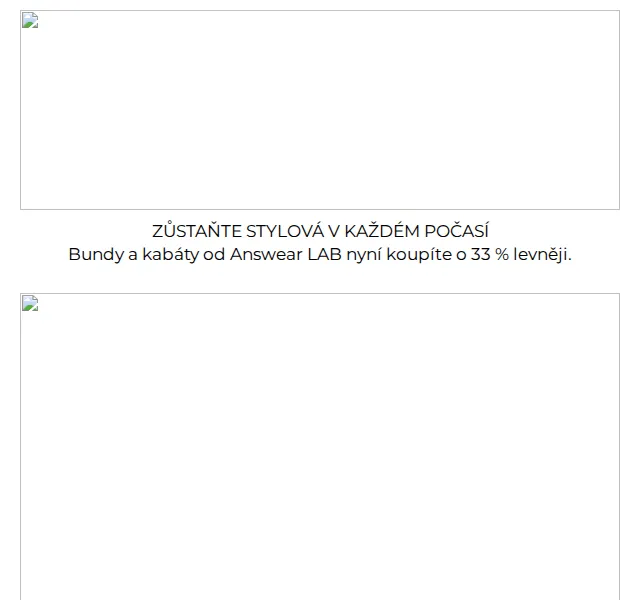 ANSWEAR.cz: Bundy a kabáty Answear LAB o 33 % levněji – červen 2026 | Nuslet.cz