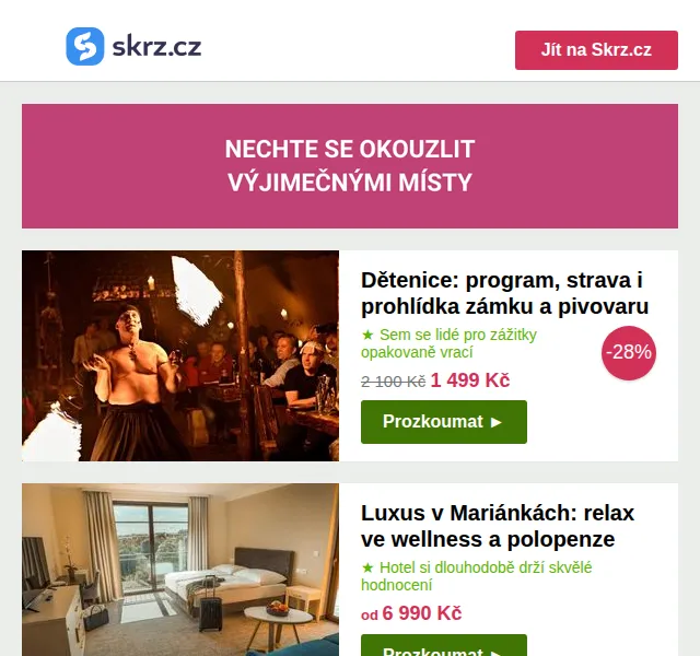 Skrz: Pobyty a wellness – červen 2026 | Nuslet.cz
