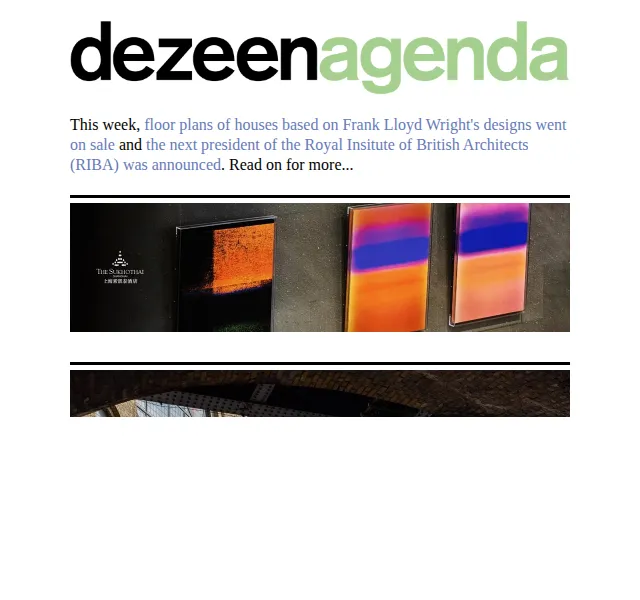 Dezeen Daily: Frank Lloyd Wright inspirované domy – červenec 2026 | Nuslet.cz