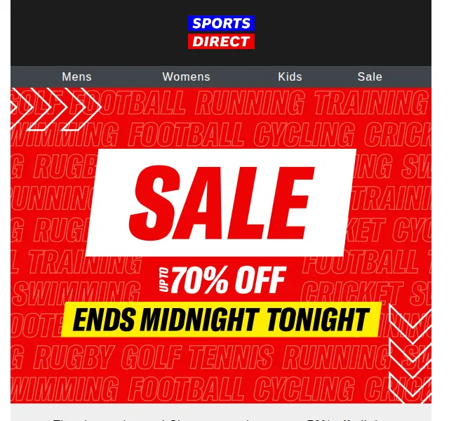 Sportsdirect: až 70% sleva na sportovní módu – červen 2026 | Nuslet.cz