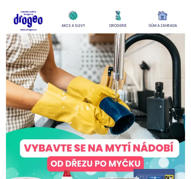 Mytí nádobí na pár kliknutí - Drogeo