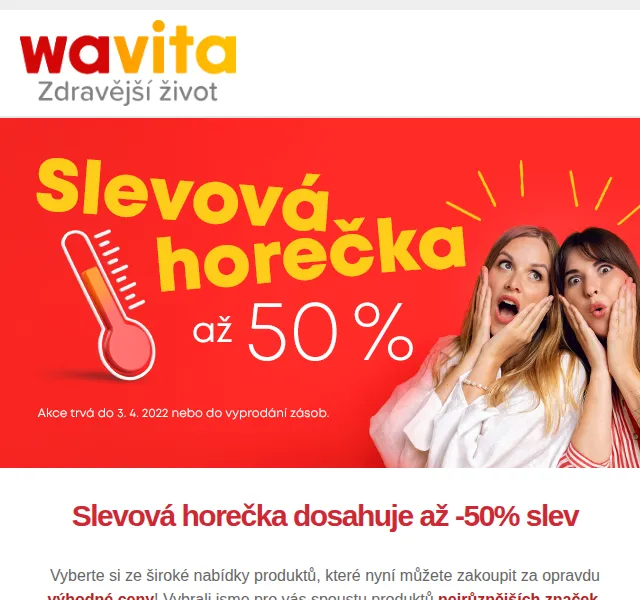 Wavita: Sleva až -50 % na produkty – červen 2026 | Nuslet.cz