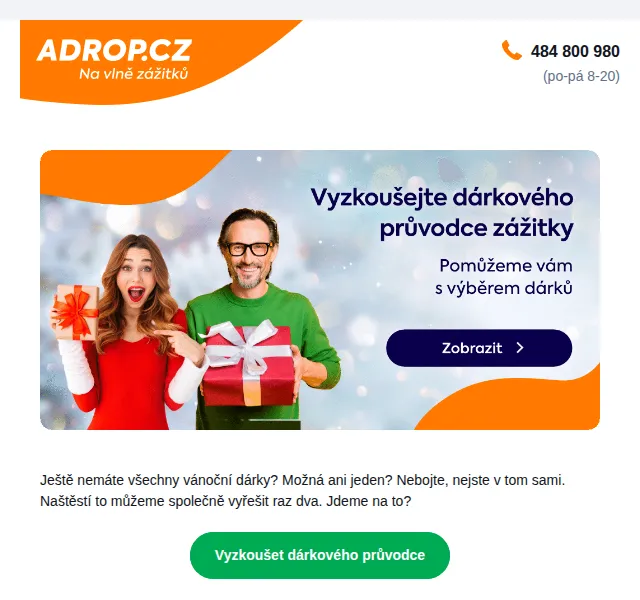Adrop: Zážitkové dárky a dárkový průvodce – červen 2026 | Nuslet.cz