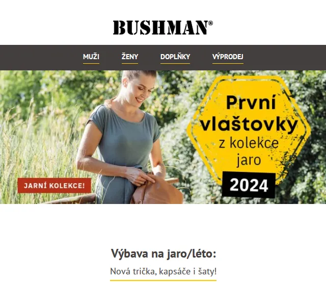 BUSHMAN: nová kolekce jaro/léto 2026 – červen 2026 | Nuslet.cz