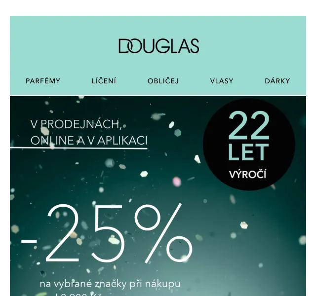 Douglas CZ: 25 % sleva na luxusní značky – říjen 2026
