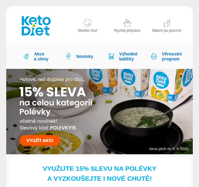 KetoDiet: 15% sleva na proteinové polévky – červen 2026 | Nuslet.cz