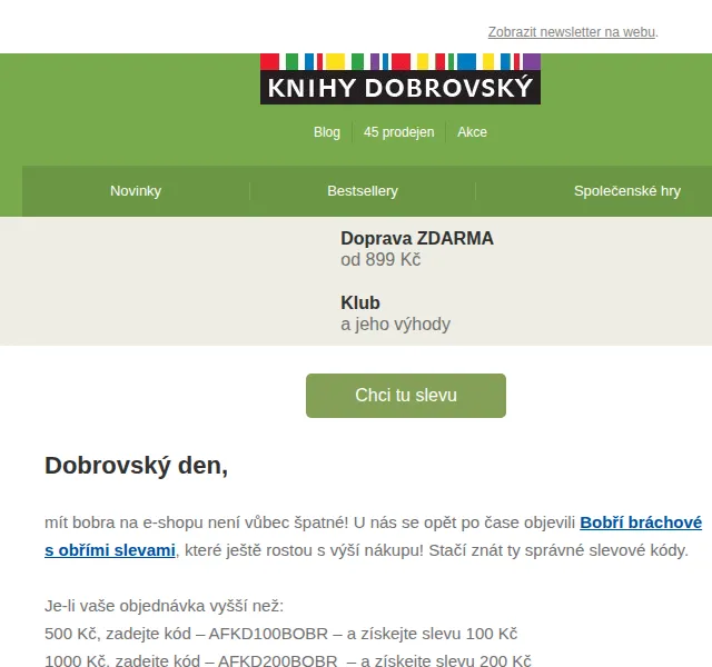 KnihyDobrovsky.cz: Sleva až 500 Kč – červen 2026 | Nuslet.cz