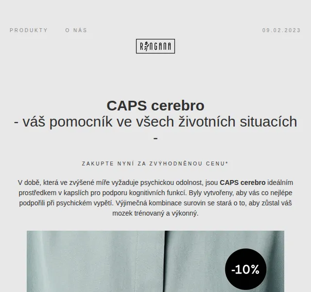 RINGANA: CAPS cerebro se slevou 10 % – únor 2023 | Nuslet.cz