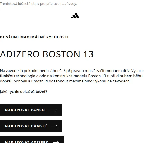 Adidas: Adizero Boston 13 – červen 2026 | Nuslet.cz