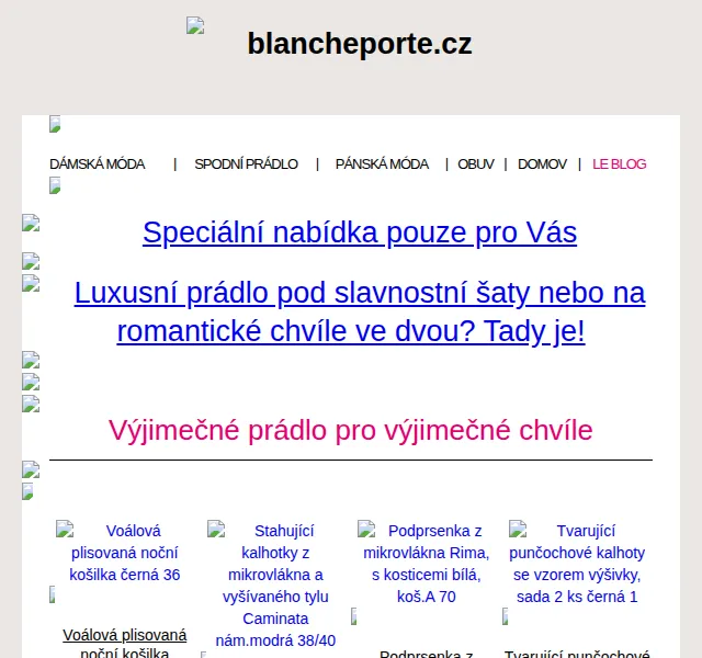 Blancheporte: sváteční spodní prádlo – červen 2026 | Nuslet.cz