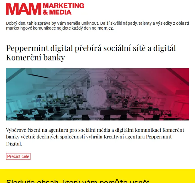 Marketing & Media: Peppermint digital přebírá sociální sítě KB – červen 2026 | Nuslet.cz