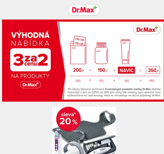 Dr.Max E-shop: Akce 3 za cenu 2 a slevy až 48 % – září 2026 | Nuslet.cz