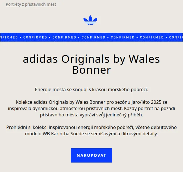 Adidas: Originals by Wales Bonner – červenec 2026 | Nuslet.cz