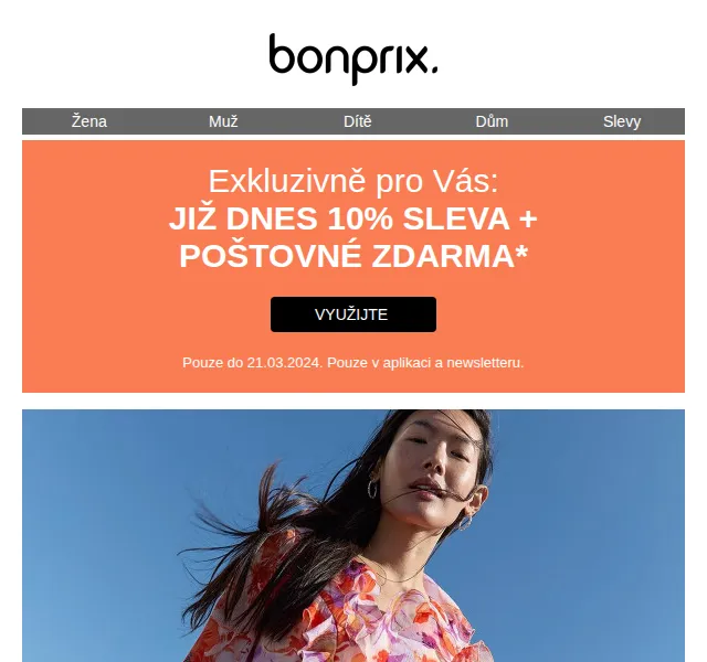 bonprix: 10% sleva a poštovné ZDARMA – duben 2026 | Nuslet.cz