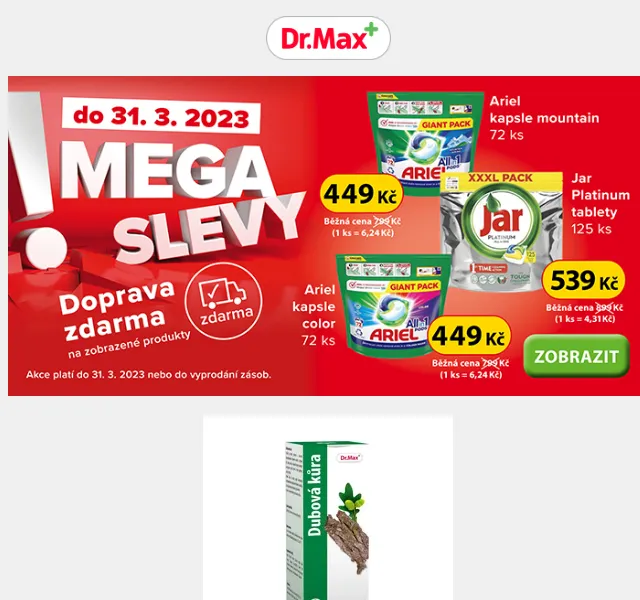 Dr.Max E-shop: MEGA SLEVY a doprava zdarma k Dr.Max Natural – červen 2026 | Nuslet.cz