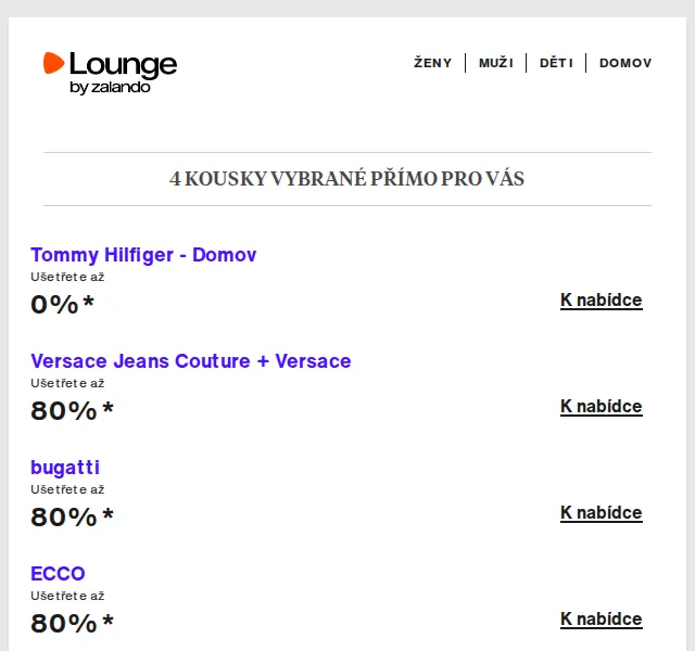 Lounge by Zalando: Tommy Hilfiger, Versace, bugatti – červen 2026 | Nuslet.cz