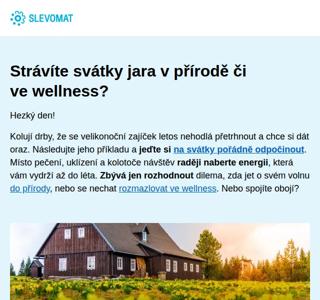Slevomat: Velikonoční pobyty v hotelích – červen 2026 | Nuslet.cz