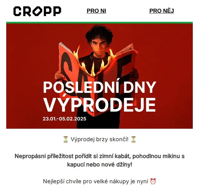 Cropp: Poslední dny výprodeje – červen 2026 | Nuslet.cz