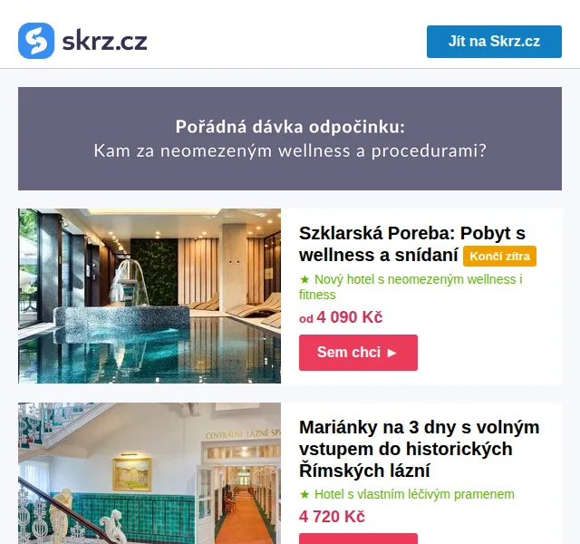 Vánoce na Skrz: Neomezený wellness pobyt – červen 2026 | Nuslet.cz