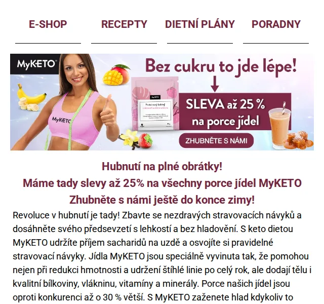 MyKETO: Sleva až 25 % na porce jídel – červen 2026 | Nuslet.cz