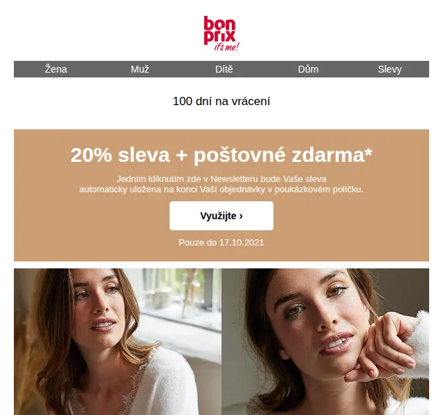 Bonprix: 20% sleva + poštovné zdarma – červen 2026 | Nuslet.cz