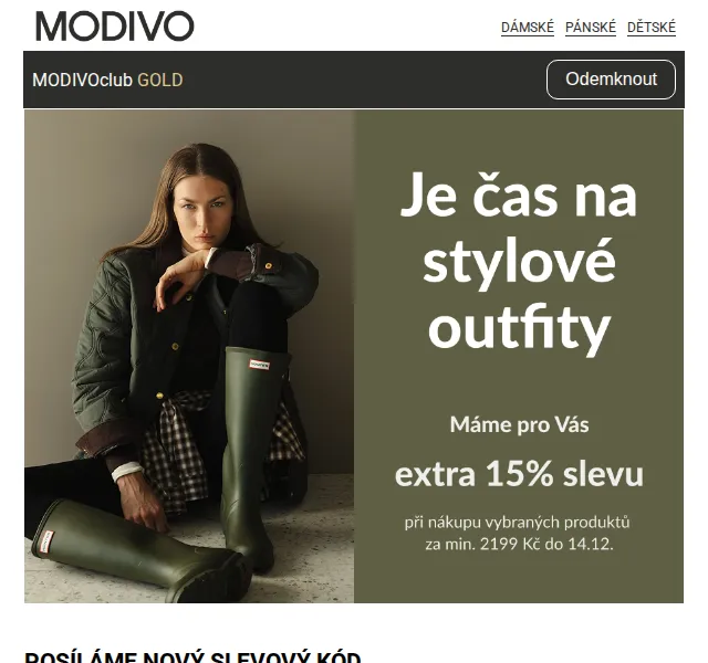 Modivo: sleva 15 % na módní outfity – červen 2026 | Nuslet.cz