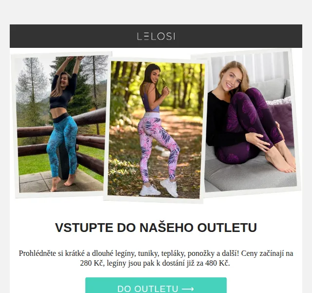 LELOSI: Outlet legíny od 280 Kč – červenec 2026 | Nuslet.cz