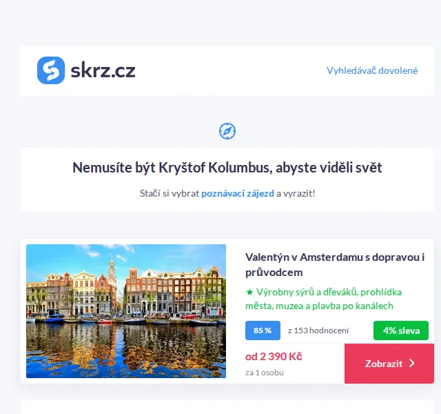 Vánoce na Skrz: poznávací zájezdy od 739 Kč – červenec 2026 | Nuslet.cz