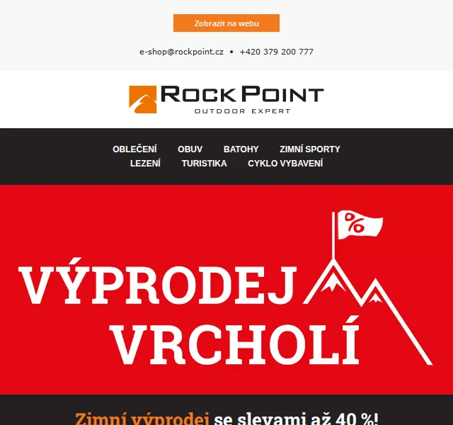 Rock Point: Zimní výprodej se slevami až 40 % – červen 2026 | Nuslet.cz