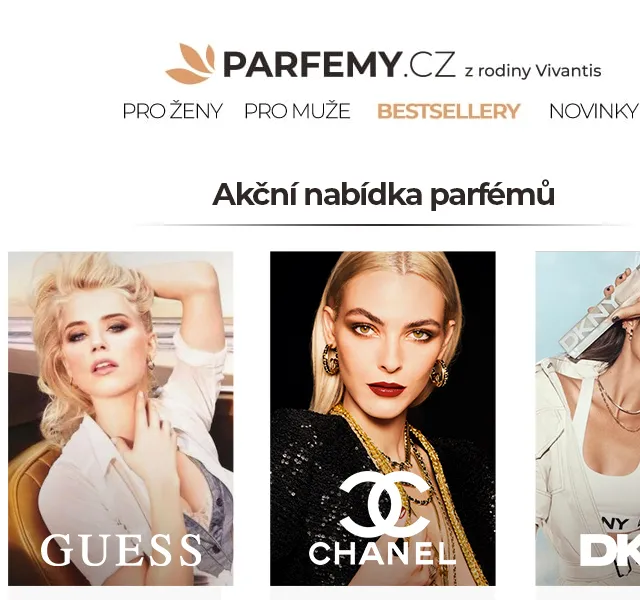 Parfemy.cz: Parfémy Guess, Chanel a DKNY za skvělé ceny – červen 2026 | Nuslet.cz
