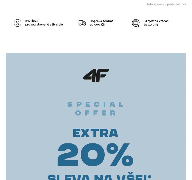 4Fstore: Extra 20% sleva na vše – leden 2026 | Nuslet.cz