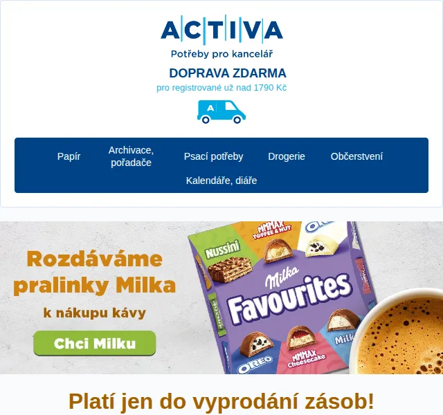 obchod.activa.cz: Dárek Milka pralinky ke kávě – červen 2026 | Nuslet.cz