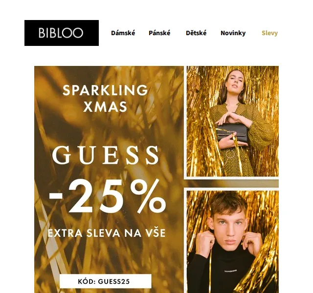 BIBLOO: 25% sleva na celý Guess – červen 2026 | Nuslet.cz