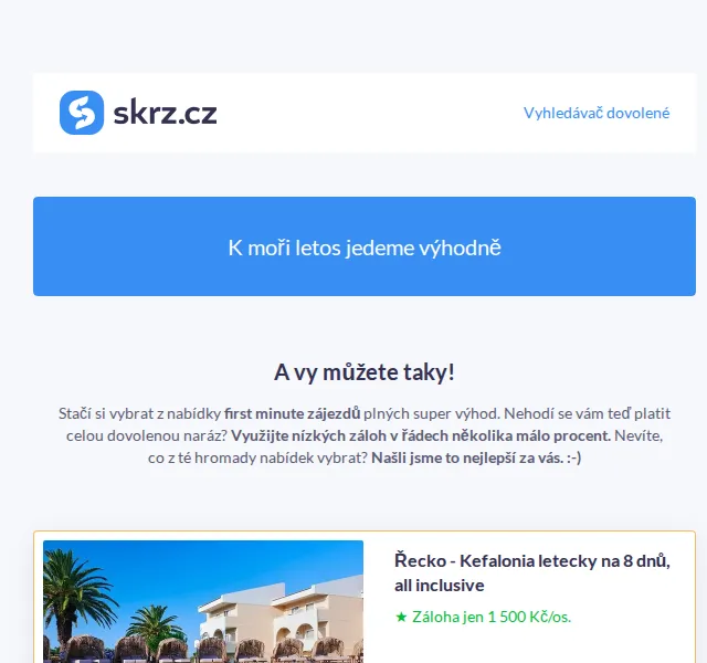 Skrz.cz: First minute zájezdy se slevou až 41 % – červen 2026 | Nuslet.cz