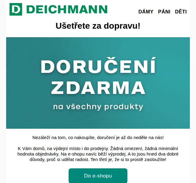 DEICHMANN: Doručení zdarma – červen 2026 | Nuslet.cz