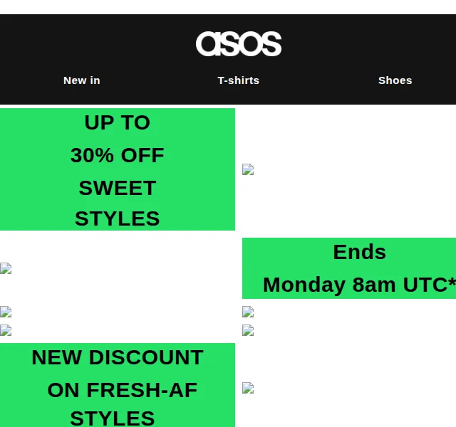 ASOS Sale: 30% sleva na sladké kousky – červen 2026 | Nuslet.cz
