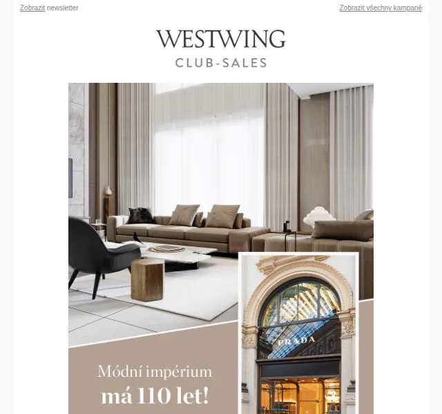 Westwing: PRADA 110 let a Vintage kabelky – červen 2026 | Nuslet.cz