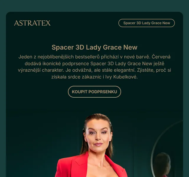 Astratex: Spacer 3D Lady Grace New v červené – červen 2026