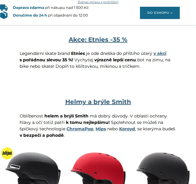 SNOWBOARD ZEZULA: Etnies sleva 35% – červen 2026 | Nuslet.cz