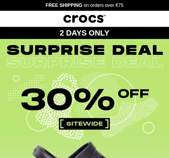 Crocs: Sleva 30 % na vše – červen 2026 | Nuslet.cz
