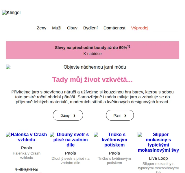 KLiNGEL: Slevy na bundy až 60 % – červen 2026 | Nuslet.cz